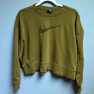Olive green Nike Crop sweater